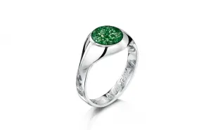 signetring white gold green 1