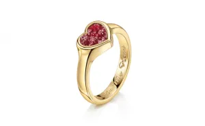 heart ring gold red 1